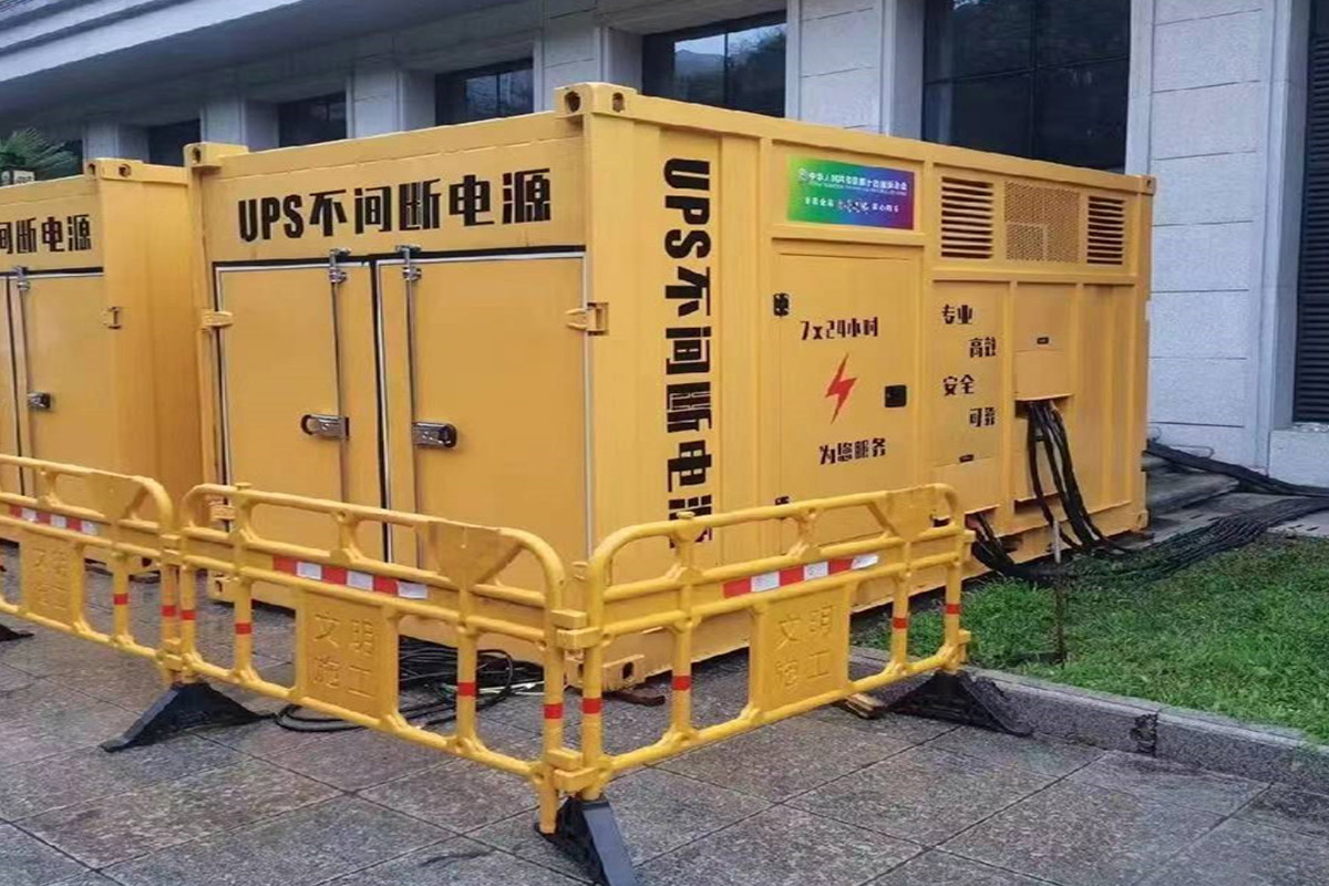 九湖镇发电机租赁施工现场