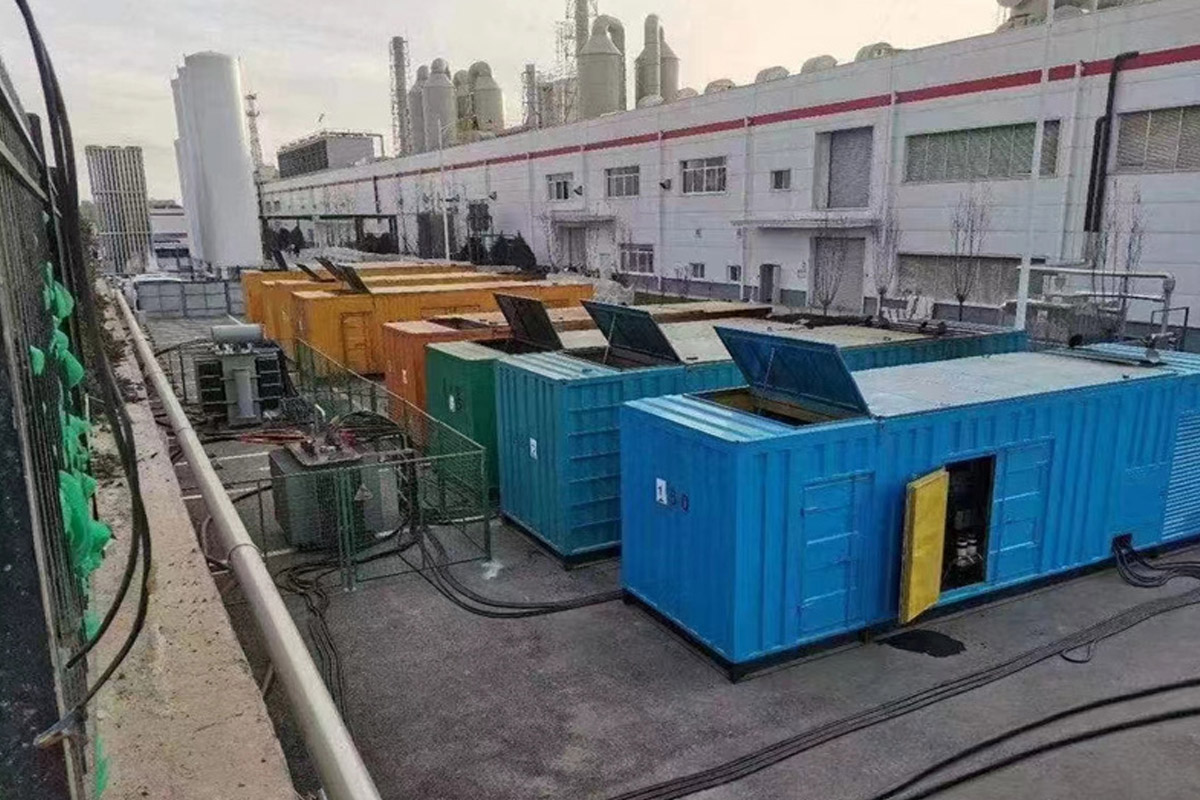 九湖镇发电机租赁施工现场